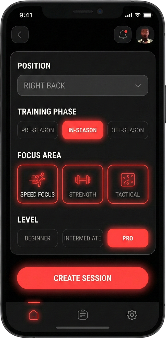App Input Interface showing Player role selection