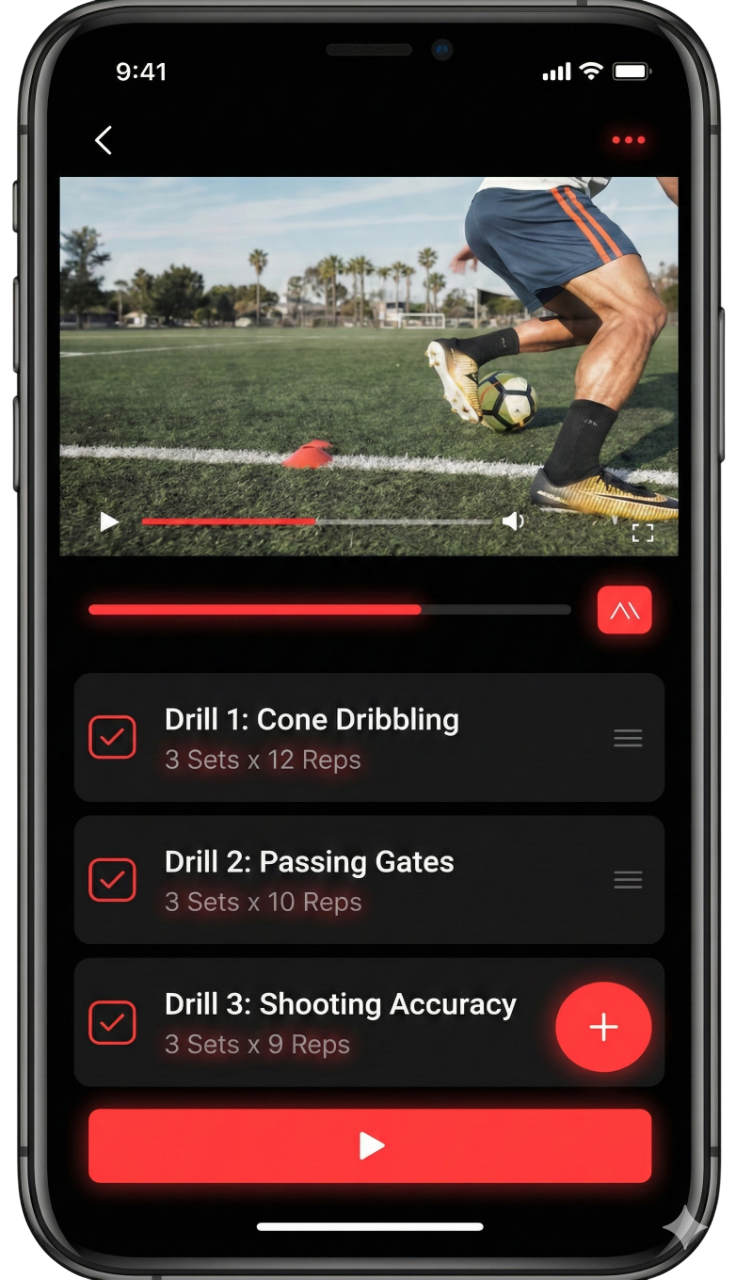 Video Drill Player showing Matt Sheldon